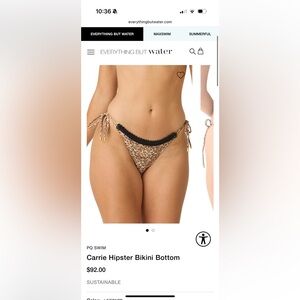 NWT- PQ Swim Carrie Hipster Bikini Bottom